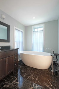 Large soaking tub
